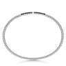 14K White Gold Black Diamond Bangle - 0.3 ct