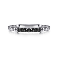 14K White Gold Black Diamond Bujukan Ring