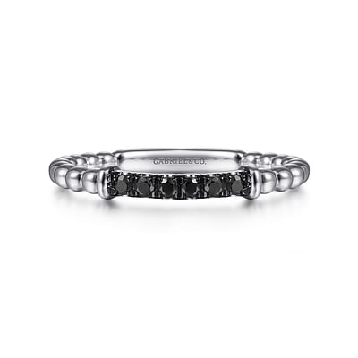 14K White Gold Black Diamond Bujukan Ring