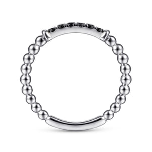 14K White Gold Black Diamond Bujukan Ring