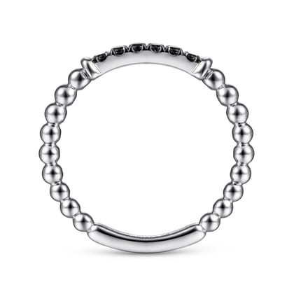 14K White Gold Black Diamond Bujukan Ring