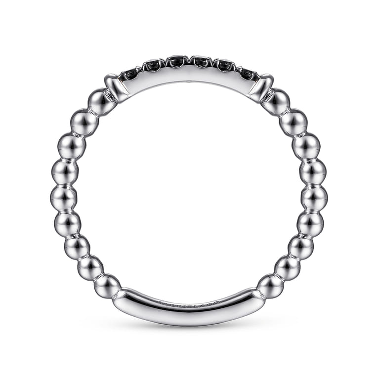 14K White Gold Black Diamond Bujukan Ring - 0.11 ct - Shot 2