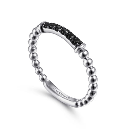 14K White Gold Black Diamond Bujukan Ring