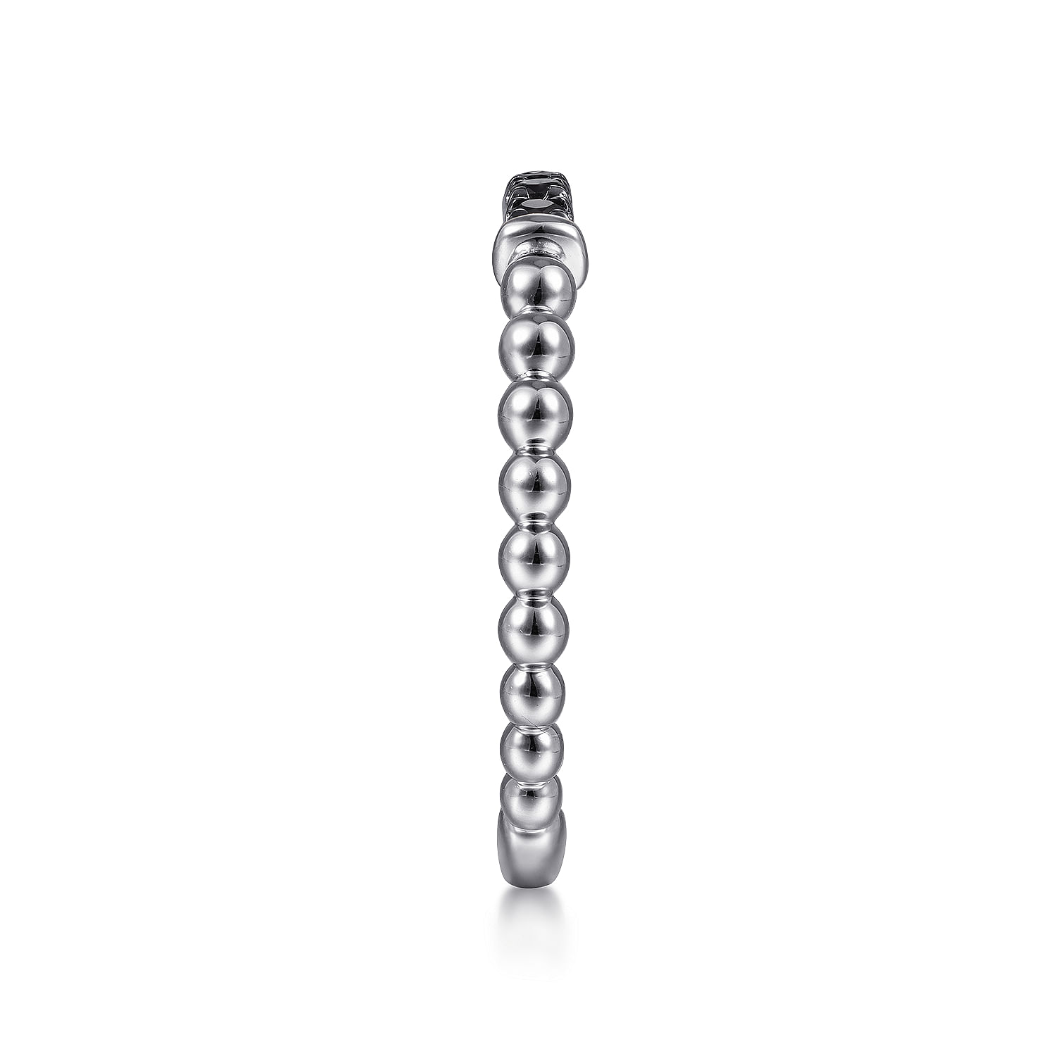 14K White Gold Black Diamond Bujukan Ring