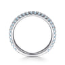 14K White Gold Blue Topaz Stackable Ring