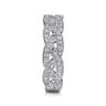 14K White Gold Braided Diamond Stackable Ring - 0.55 ct