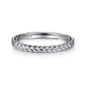 14K White Gold Braided Stackable Ring