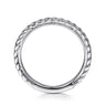 14K White Gold Braided Stackable Ring