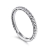 14K White Gold Braided Stackable Ring