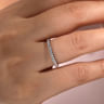 14K White Gold Braided Stackable Ring