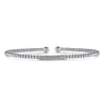 14K White Gold Bujukan Bead Bangle with Diamonds - 0.14 ct