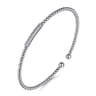 14K White Gold Bujukan Bead Bangle with Diamonds - 0.14 ct