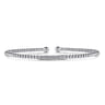 14K White Gold Bujukan Bead Cuff Bracelet with Diamonds - 0.14 ct
