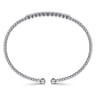 14K White Gold Bujukan Bead Diamond Bangle - 0.14 ct