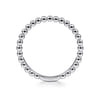 14K White Gold Bujukan Beaded Stackable Ring