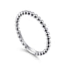 14K White Gold Bujukan Beaded Stackable Ring