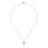 14K White Gold Bujukan Cross Diamond Pendant Necklace - 0.25 ct
