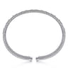 14K White Gold Bujukan Cuff Bracelet with Marquise and Round Diamonds - 1.4 ct