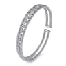 14K White Gold Bujukan Cuff Bracelet with Marquise and Round Diamonds - 1.4 ct