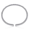 14K White Gold Bujukan Cuff Bracelet with Marquise and Round Diamonds - 1.4 ct