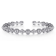 14K White Gold Bujukan Cuff Bracelet
