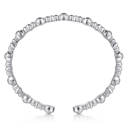 14K White Gold Bujukan Cuff Bracelet