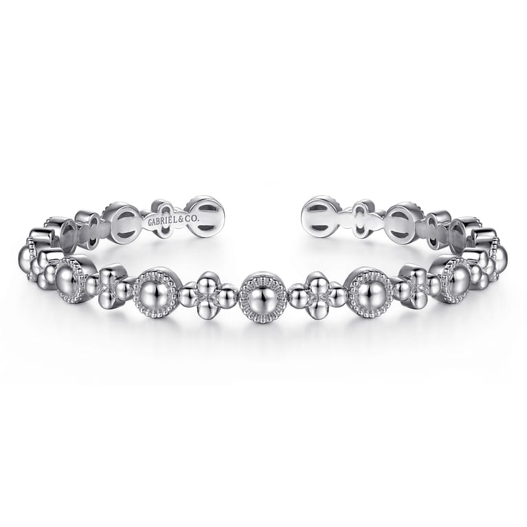 14K White Gold Bujukan Cuff Bracelet - Shot 1