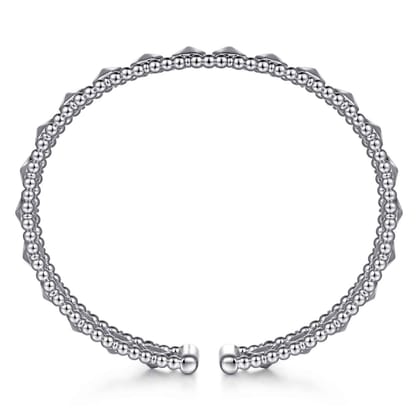 14K White Gold Bujukan Cuff Bracelet