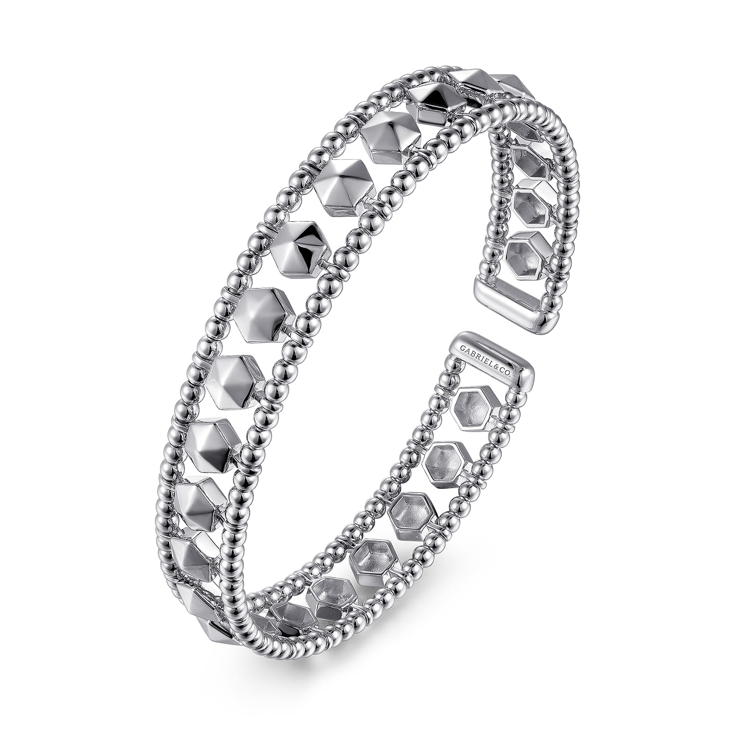 14K White Gold Bujukan Cuff Bracelet - Shot 2