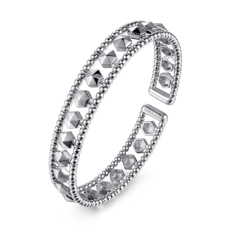 14K White Gold Bujukan Cuff Bracelet - Shot 2