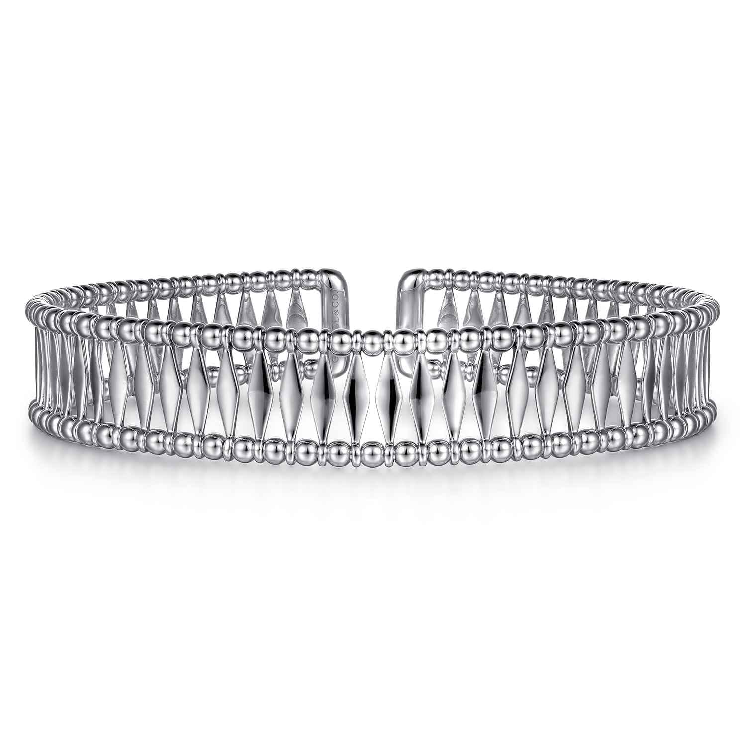 14K White Gold Bujukan Cuff Bracelet - Shot 1