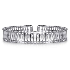14K White Gold Bujukan Cuff Bracelet