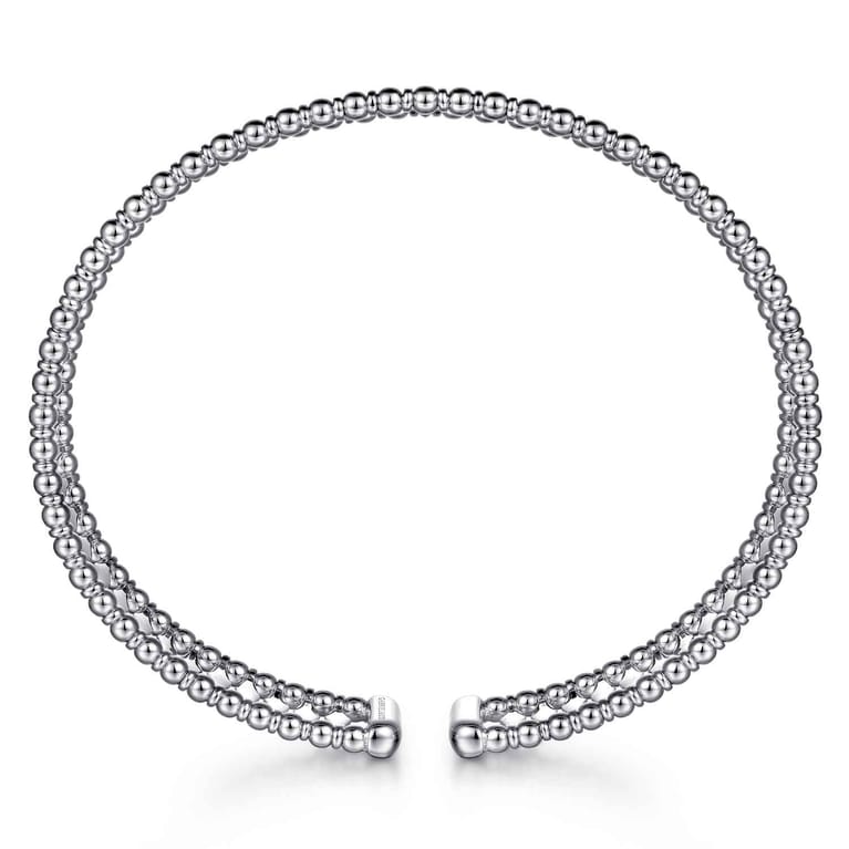 14K White Gold Bujukan Cuff Bracelet - Shot 3
