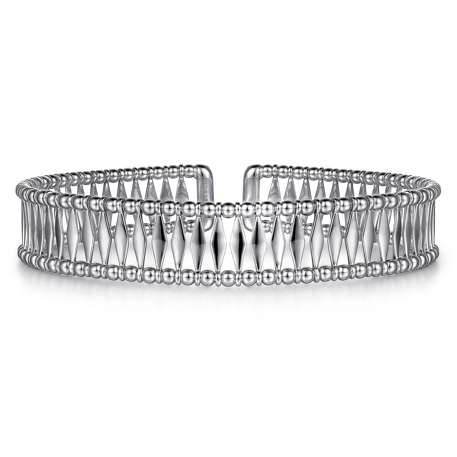 14K White Gold Bujukan Cuff Bracelet - Shot 1