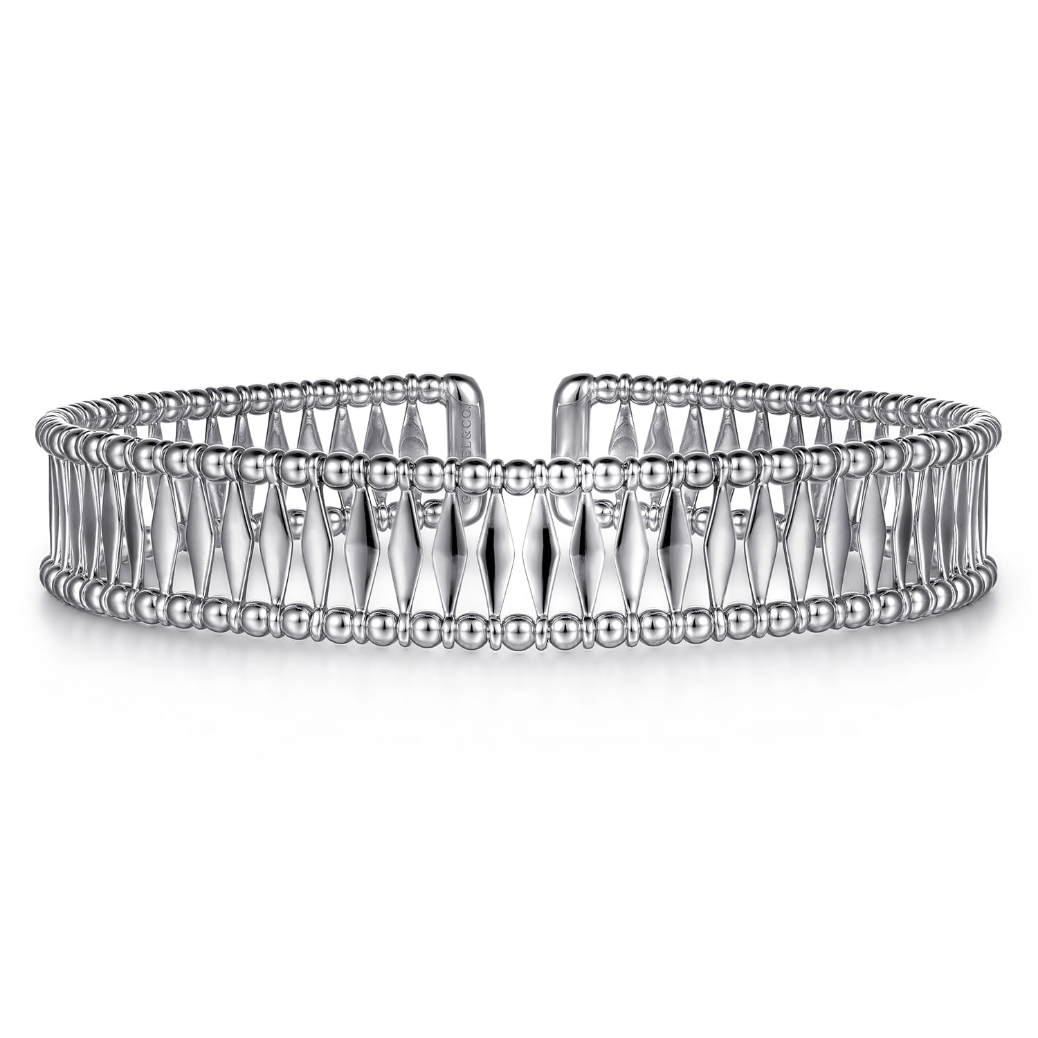 14K White Gold Bujukan Cuff Bracelet - Shot 1