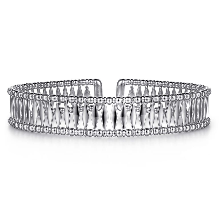 14K White Gold Bujukan Cuff Bracelet - Shot 1