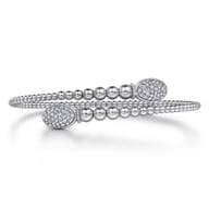 14K White Gold Bujukan Diamond Bangle