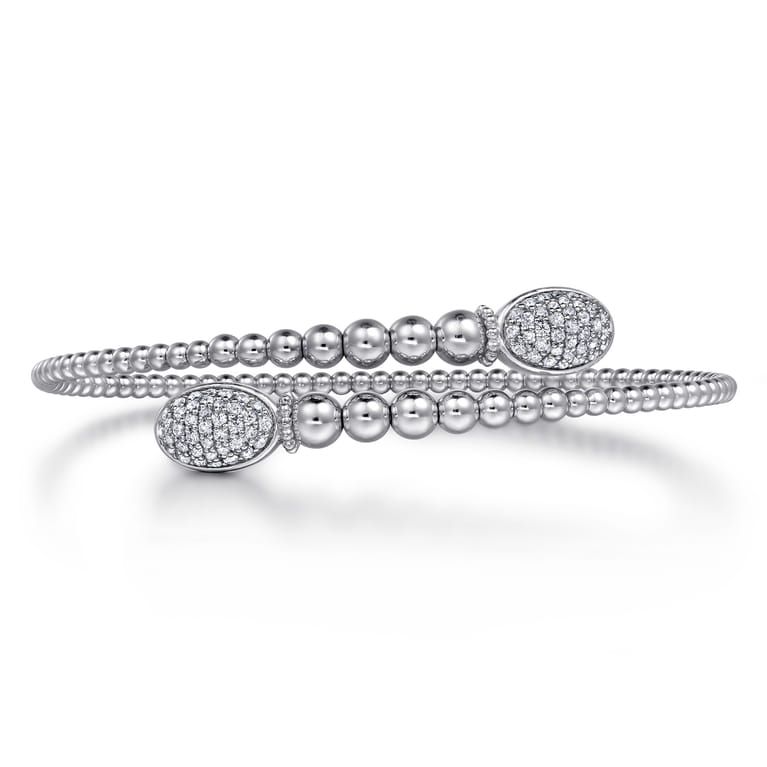 14K White Gold Bujukan Diamond Bangle - 0.5 ct - Shot 1