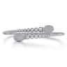 14K White Gold Bujukan Diamond Bangle - 0.5 ct