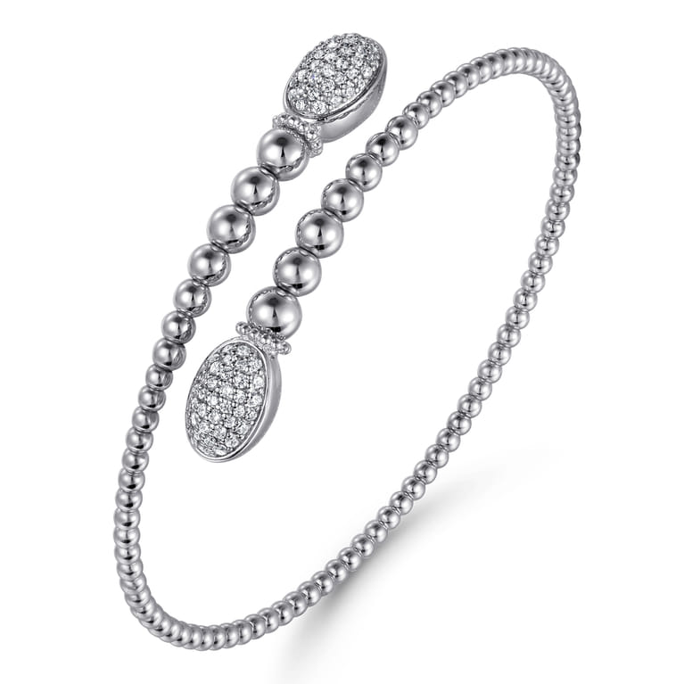14K White Gold Bujukan Diamond Bangle - 0.5 ct - Shot 2