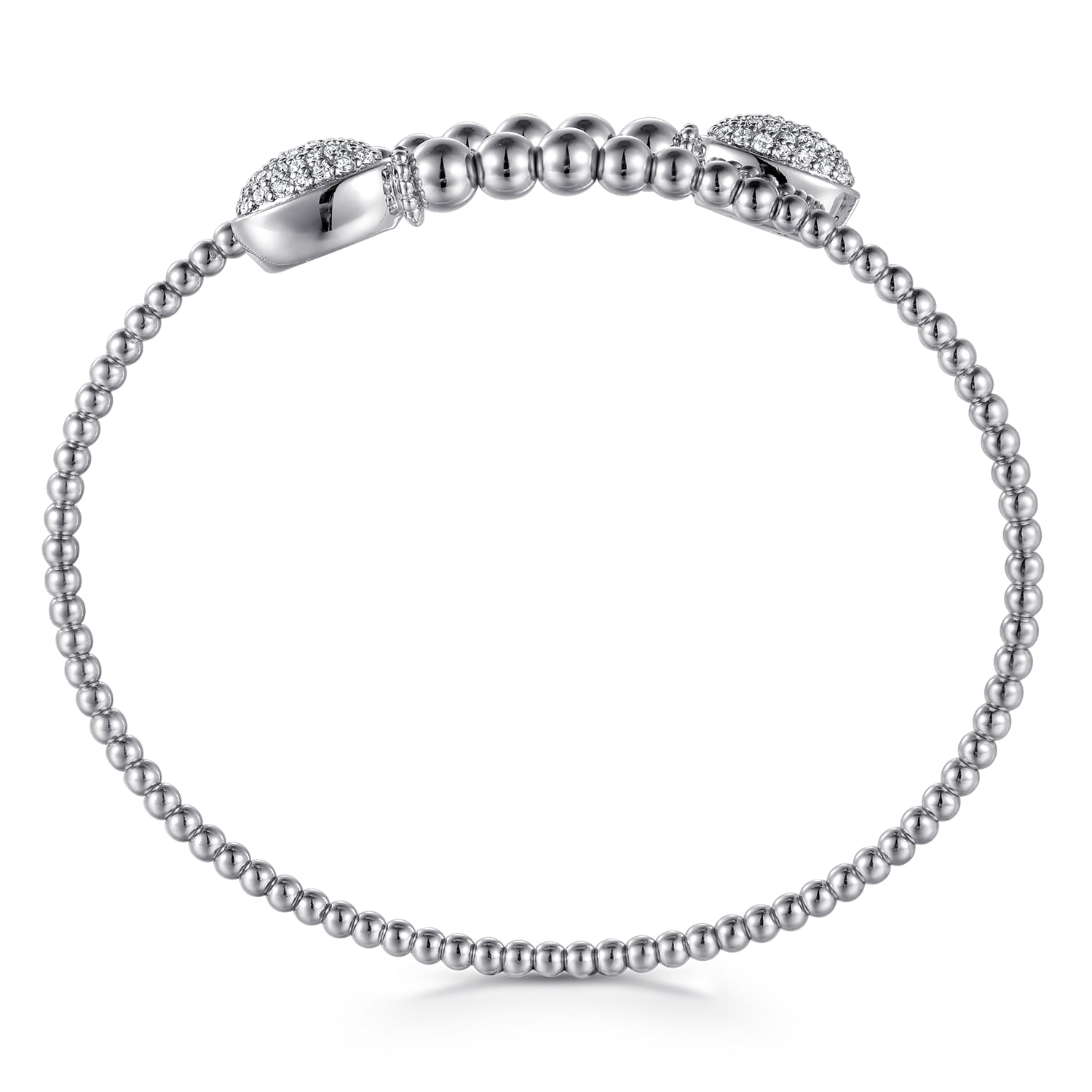 14K White Gold Bujukan Diamond Bangle - 0.5 ct - Shot 3