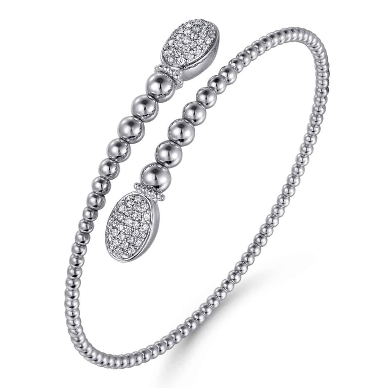 14K White Gold Bujukan Diamond Bangle - 0.5 ct - Shot 2