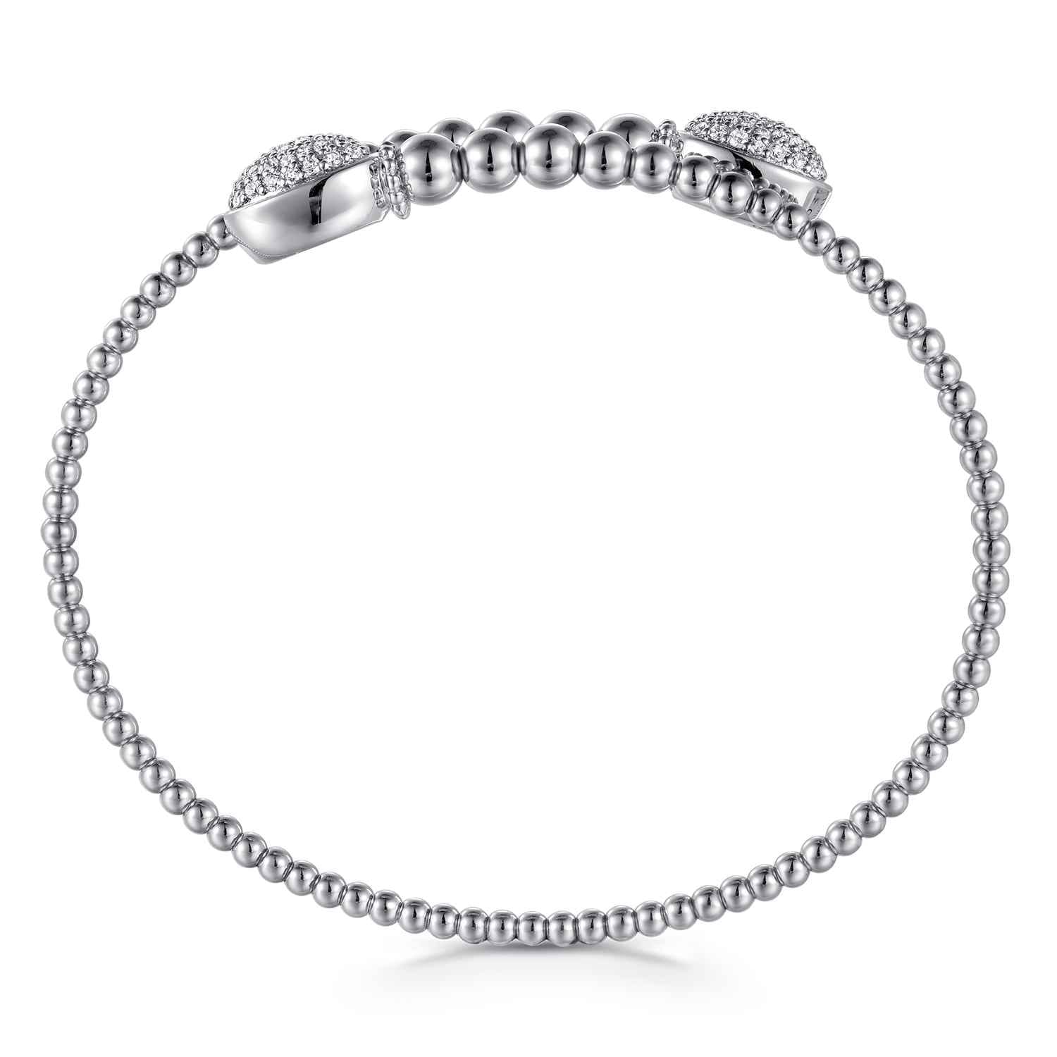 14K White Gold Bujukan Diamond Bangle - 0.5 ct - Shot 3