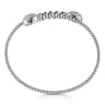 14K White Gold Bujukan Diamond Bangle - 0.5 ct