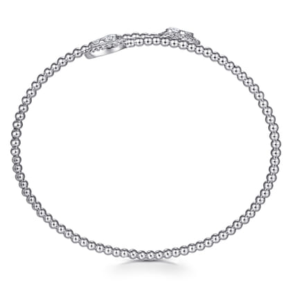 14K White Gold Bujukan Diamond Bangle