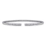 14K White Gold Bujukan Diamond Bars Bangle - 0.3 ct