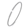 14K White Gold Bujukan Diamond Bars Bangle - 0.3 ct
