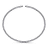 14K White Gold Bujukan Diamond Bars Bangle - 0.3 ct