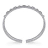 14K White Gold Bujukan Diamond Cluster Cuff Bangle - 0.66 ct