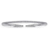 14K White Gold Bujukan Diamond Spikes Split Bangle - 0.25 ct